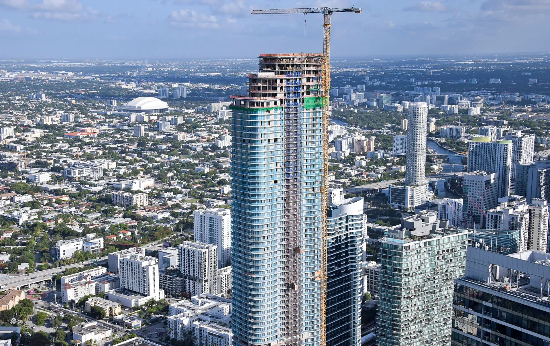 Thornton Tomasetti's structural design uses reinforced concrete and post-tensioned slabs while reusing existing foundation piles to improve construction efficiency. 