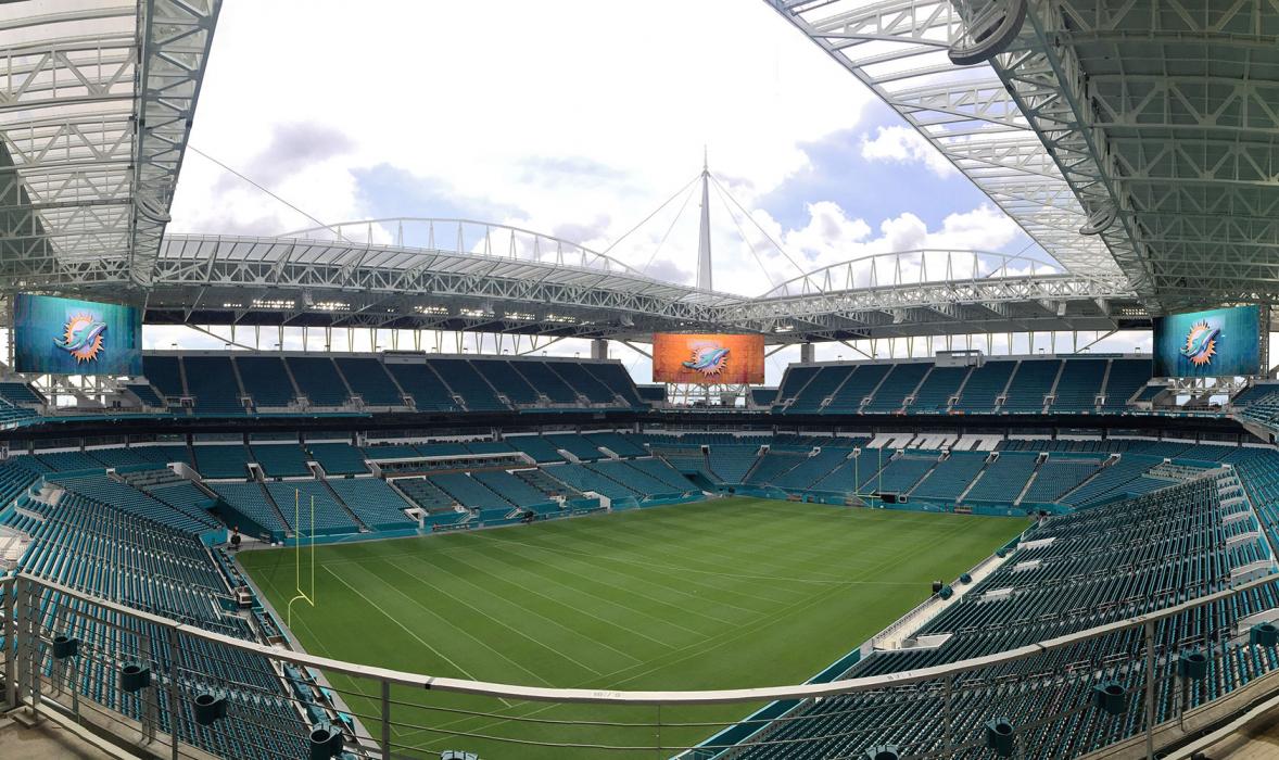 soccer game at hard rock stadium