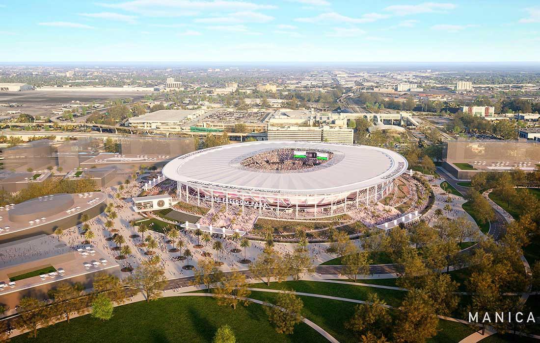 Inter Miami CF Stadium & Miami Freedom Park in Florida.