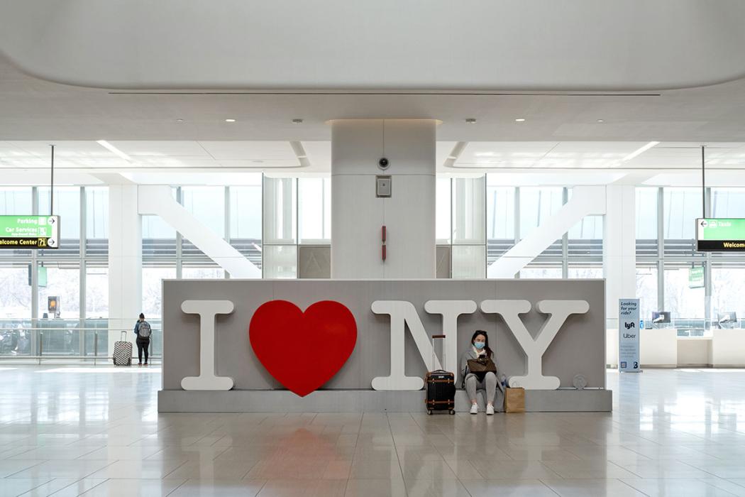 LaGuardia Airport, Terminal B, in New York.