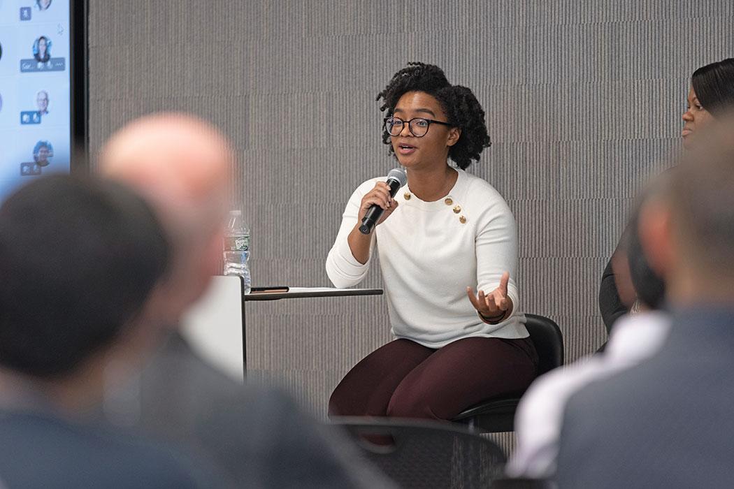 Mosaic held a Black History Month panel discussion with Black leadership at the New York office in 2025.