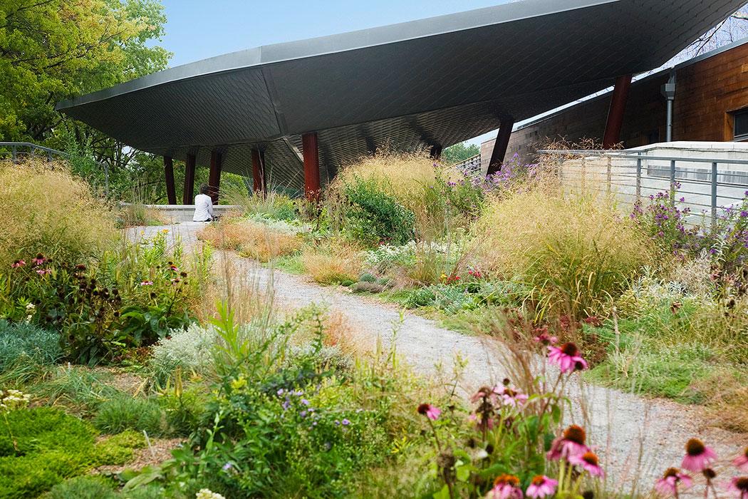 Queens Botanical Garden Visitor and Administration Building in New York.