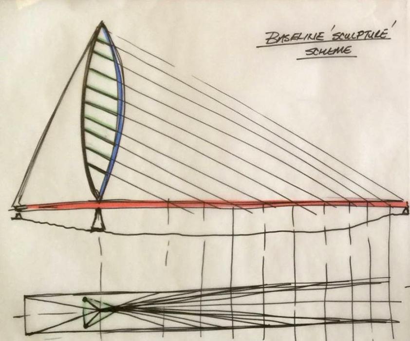 Concept sketch for Lincoln Avenue Bridge
