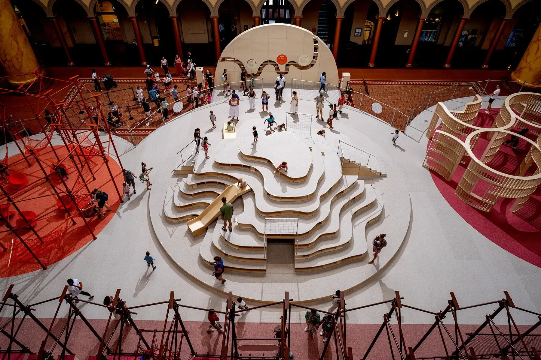 We also designed structural support for the manufacturers’ playground elements. 