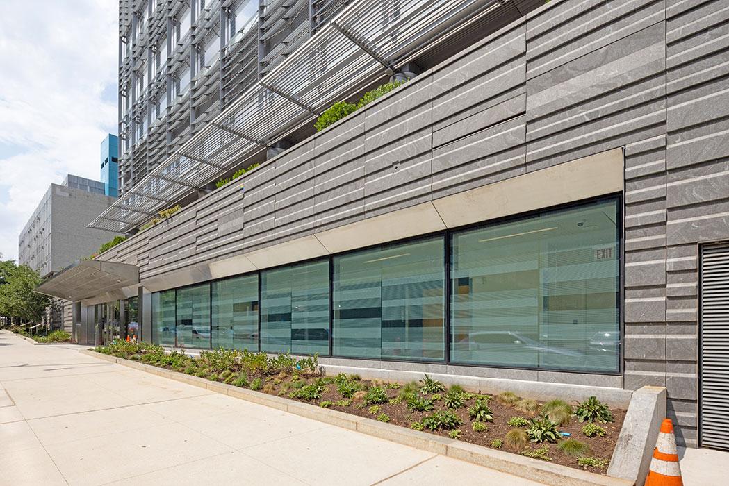 Flood-resistant glazing installed at NYU Langone Health–Science Building in New York City.