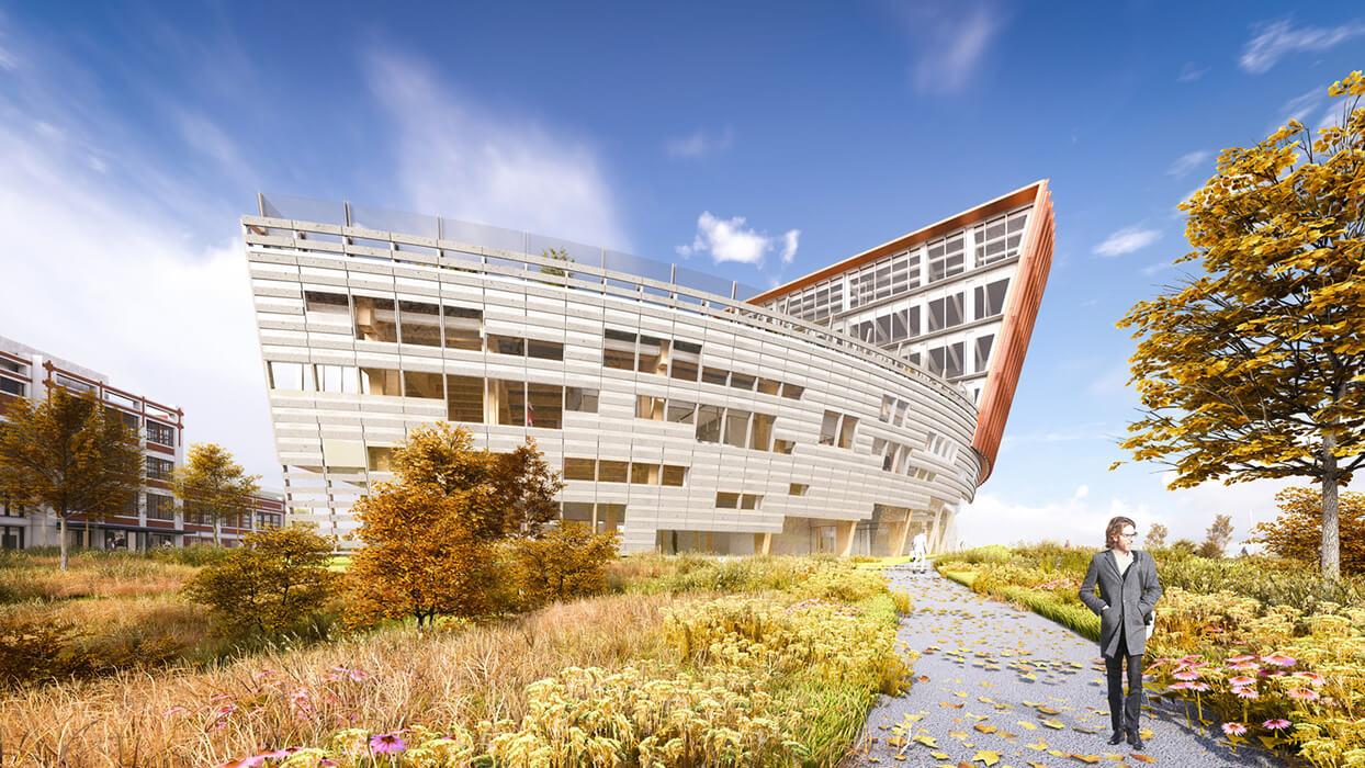 Structural framing strategy by Thornton Tomasetti for Northeastern’s Roux Institute
