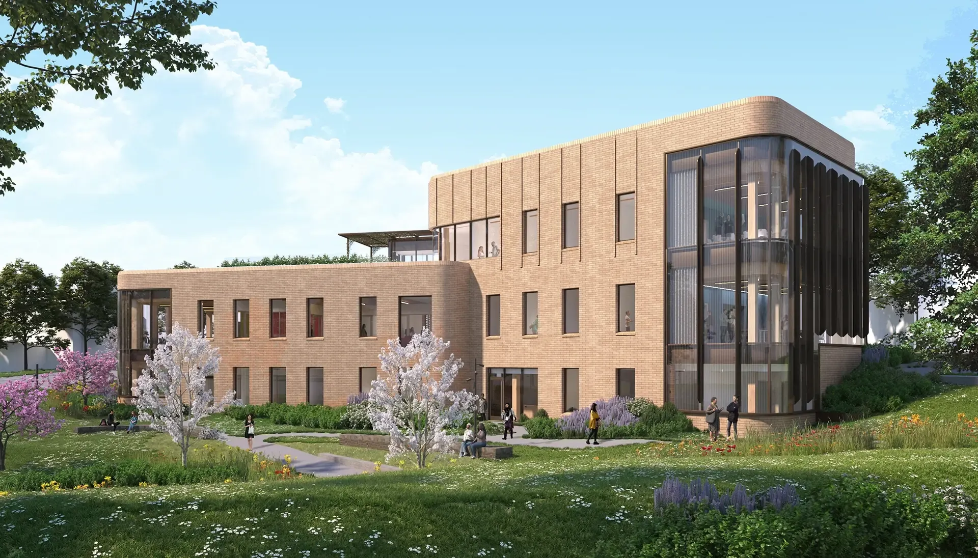 Designed by TenBerke, the 15,000-square-foot building brings together the college’s Lazarus Center for Career Development and Wurtele Center for Leadership. 