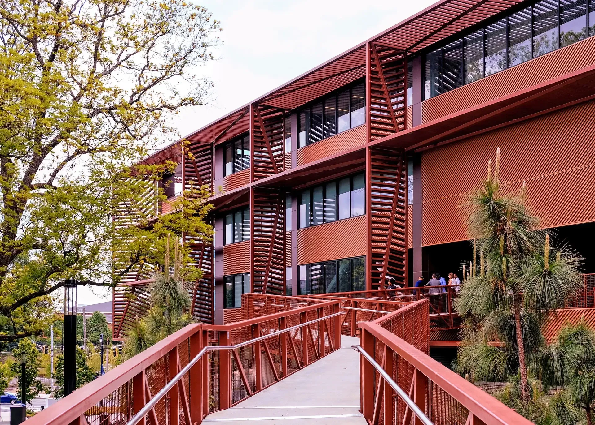 The four-story center includes cutting-edge art studios, exhibition galleries, collaborative workspaces and a publicly accessible performance hall.
